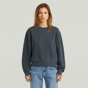 Washed Relaxed Sweater - Dark blue - Women, Sweatshirts-Hoodies, G-Star RAW catalog
