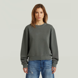Washed Relaxed Sweater - Grey - Women, Sweatshirts-Hoodies, G-Star RAW catalog
