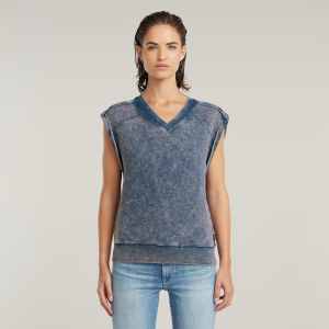 Washed Sweater - Medium blue - Women, Sweatshirts-Hoodies, G-Star RAW catalog