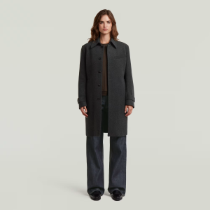 Wool Car Coat - Grey - Women, Jackets and Blazers, G-Star RAW catalog