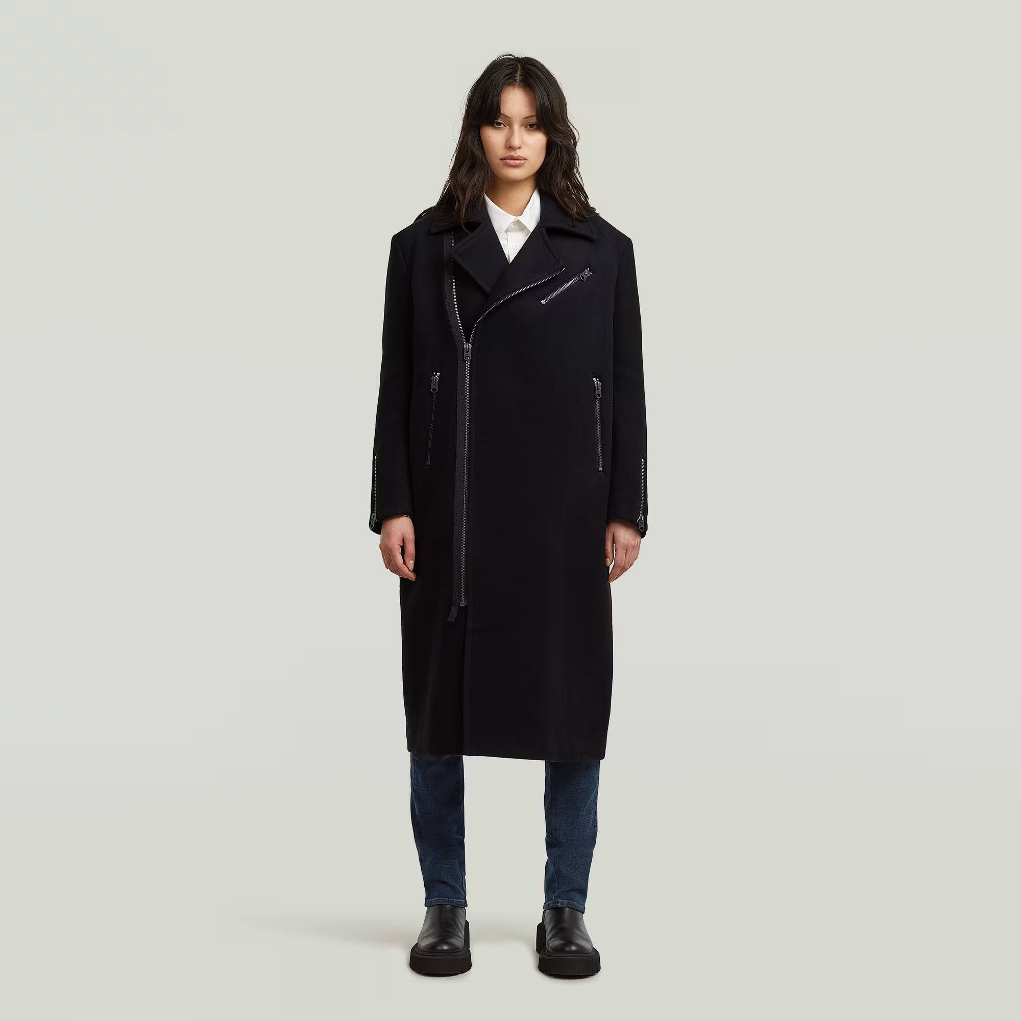 Wool Perfecto Coat - Black - Women, Jackets and Blazers, G-Star RAW catalog