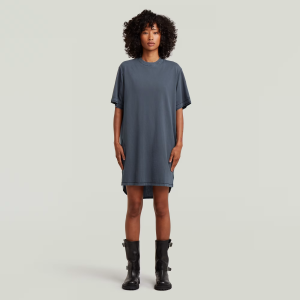 Woven Mix Washed Jersey Dress - Dark blue - Women, Dresses, G-Star RAW catalog