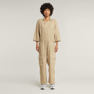 Wrap Jumpsuit - Beige - Women, Jumpsuits-Overalls, G-Star RAW catalog