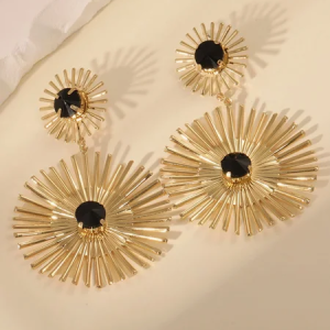 Elegant Color Block Earrings, Earrings, color:Black, Stylewe