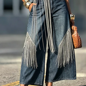 Casual Plain Loose Denim Jeans, Jeans, color:Blue|size:XXL, Stylewe