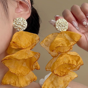 Vacation-Style Fashion Earrings, Earrings, color:Yellow|size:One-size, Stylewe