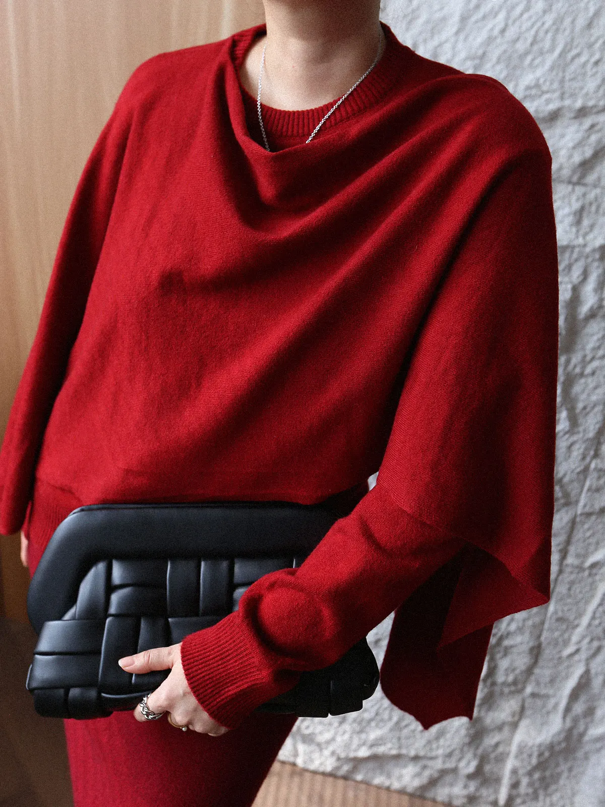 Ast Editor Store New Year's Red Aosphere awl Fake Two-Piece Knitted Sweater Lazy Sle High nce Feeling Autumn - AliExpress Sweaters&Jumpers