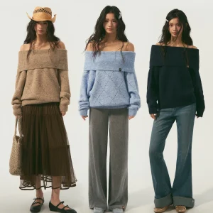 SOMESOWE Aosphere Sensation Rhombus Hollow out oulder Sweater Casual Sle Knitted Long Sve Polyester Wool Blend - AliExpress Sweaters&Jumpers