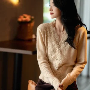 Spring Craft 100% Wool Water Soluble Lace Cardigan/Top Women - AliExpress Sweaters&Jumpers
