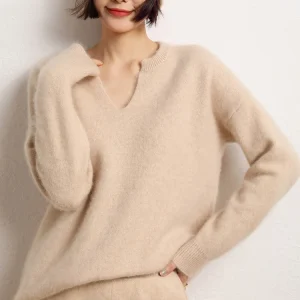 Luxury Premium 100% Cashmere Women Sweater Pullover V-Neck Long Sleeve Clothes Autumn Winter Sweater Soft Knitted Classic Korean - AliExpress Sweaters&Jumpers