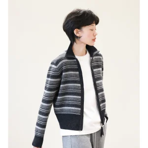Casual Knitted Woolen Cardigan Women's Inner Wear Zipper Patterned All Wool Winter Warm Top Sli Simple Quali - AliExpress Sweaters&Jumpers