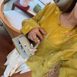 Spring Early Silk Linen Embroidered iny Loose Outerwear Slimming Chinese Sle Open Cardigan Women's Faion Top - AliExpress Sweaters&Jumpers