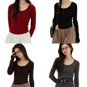 Word of mouth high elastic wool _ American retro Henry large round neck thin short thickened knitted sweater - AliExpress Sweaters&Jumpers