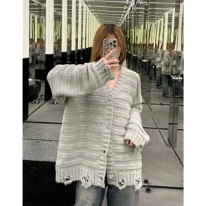 Ladies Knitted Woolen Open Cardigan V-Ne Tassel Loose Fit Casual Sle Long Sve Warmth Daily Wear Buttoned Soft Wool - AliExpress Sweaters&Jumpers