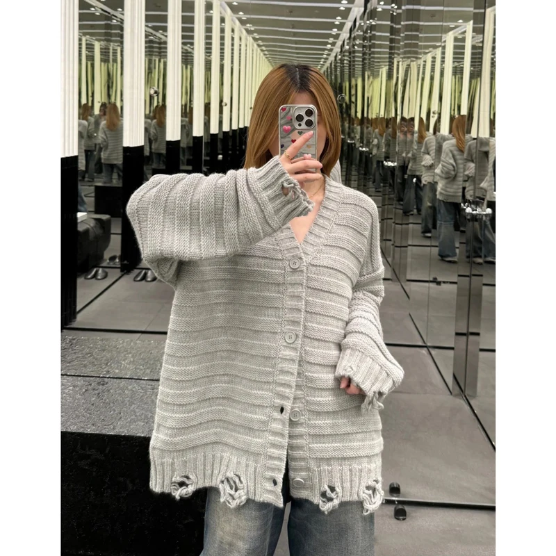 Ladies Knitted Woolen Open Cardigan V-Ne Tassel Loose Fit Casual Sle Long Sve Warmth Daily Wear Buttoned Soft Wool - AliExpress Sweaters&Jumpers