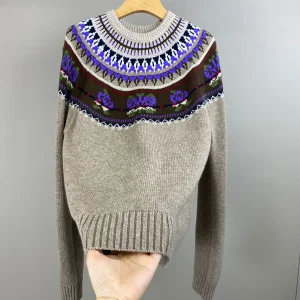 2025 Autumn/Winter New Jacquard Wool Crew Neck Pullover Sweater - Versatile For Commuters - AliExpress Sweaters&Jumpers