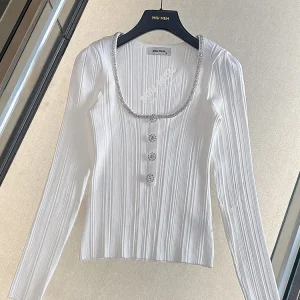 Ele Diamond Embellied Slim Fit Knitwear Top High-End European Sle Spring 2025 Commute Simple Sle Chinese Production - AliExpress Sweaters&Jumpers