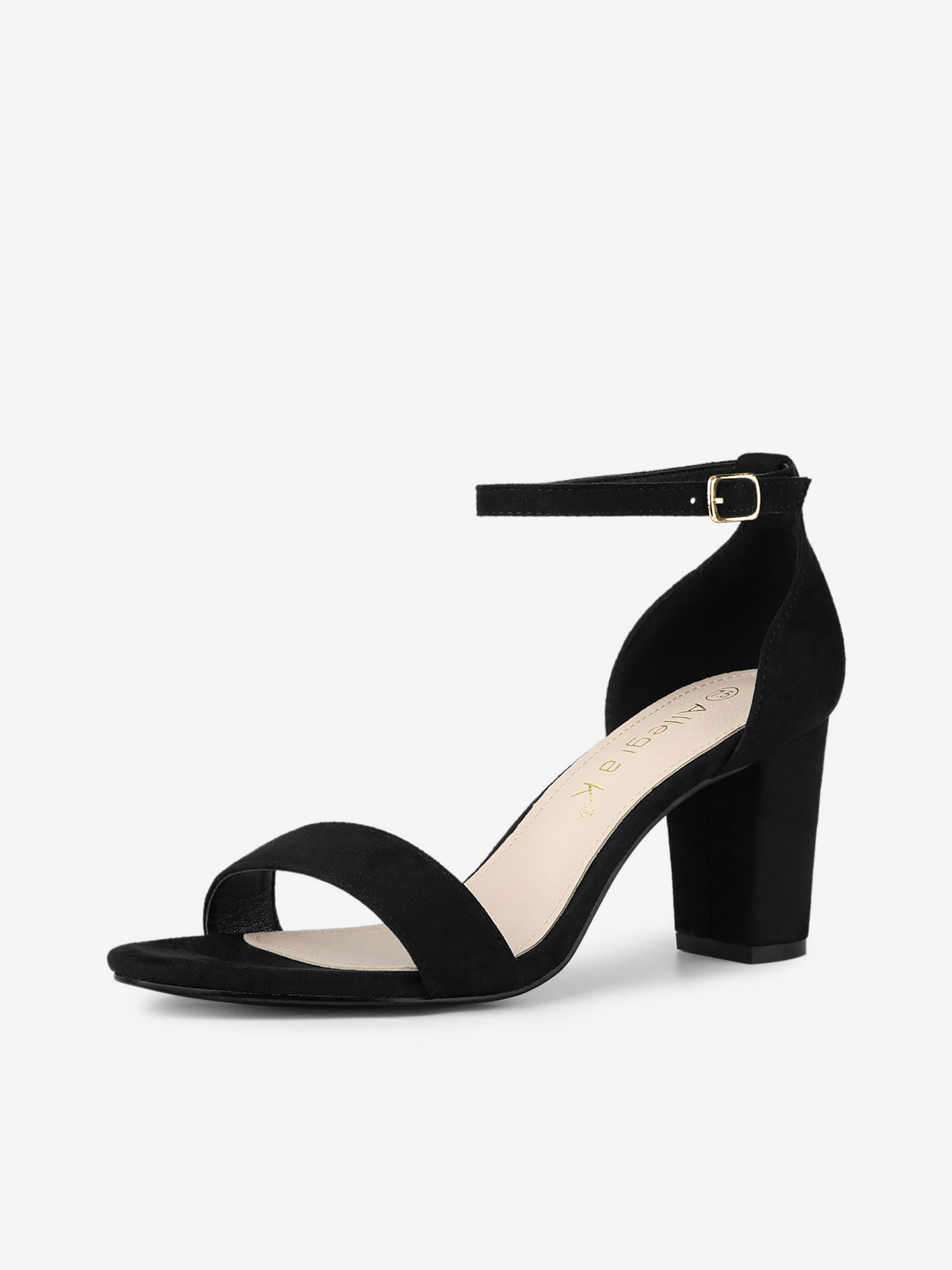 Open Toe Ankle Strap Chunky High Heel Sandals Black/9 - Allegra K catalog