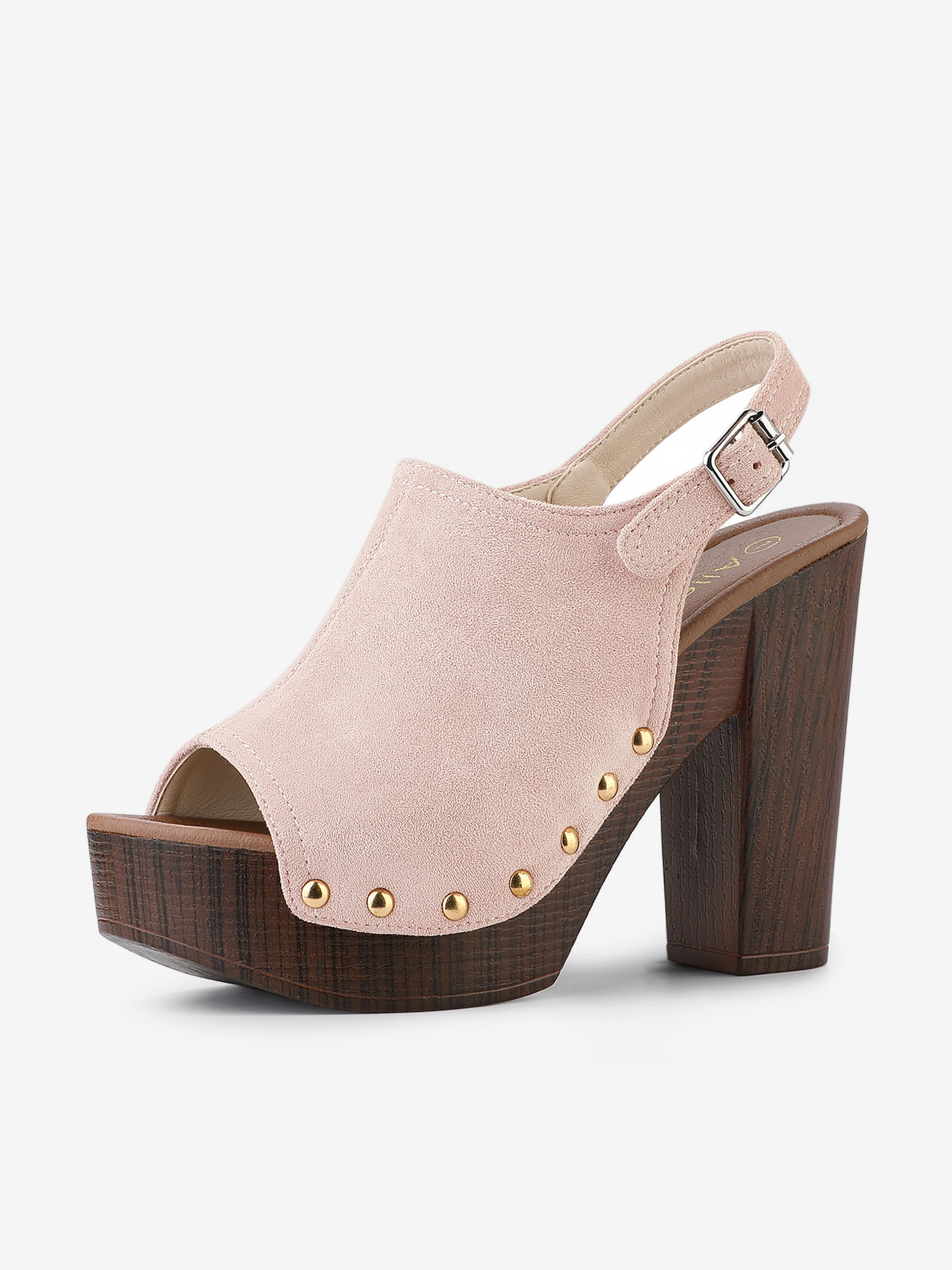 Open Toe Slingback Platform Chunky Heel Sandals Dust Pink/6.5 - Allegra K catalog