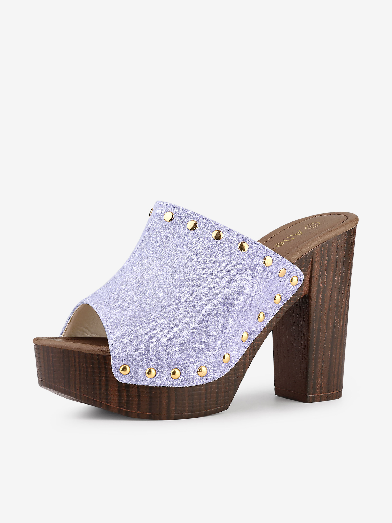 Open Toe Platform Block Heel Slides Sandals Purple/7 - Allegra K catalog