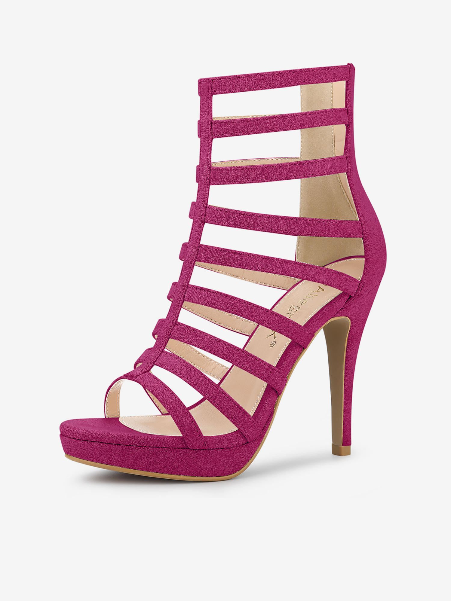 Platform Strappy Gladiator Stiletto Heel Sandals Hot Pink/9 - Allegra K catalog