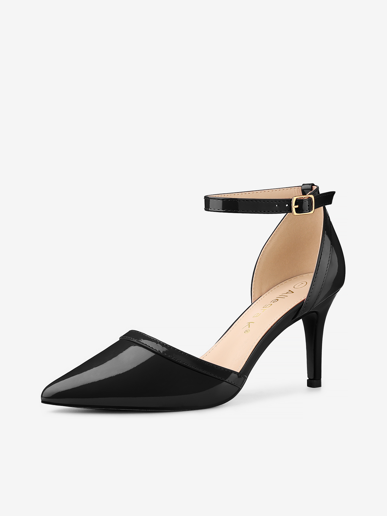 Pointed Toe Stiletto High Heel Party Ankle Strap Pumps Black/9 - Allegra K catalog