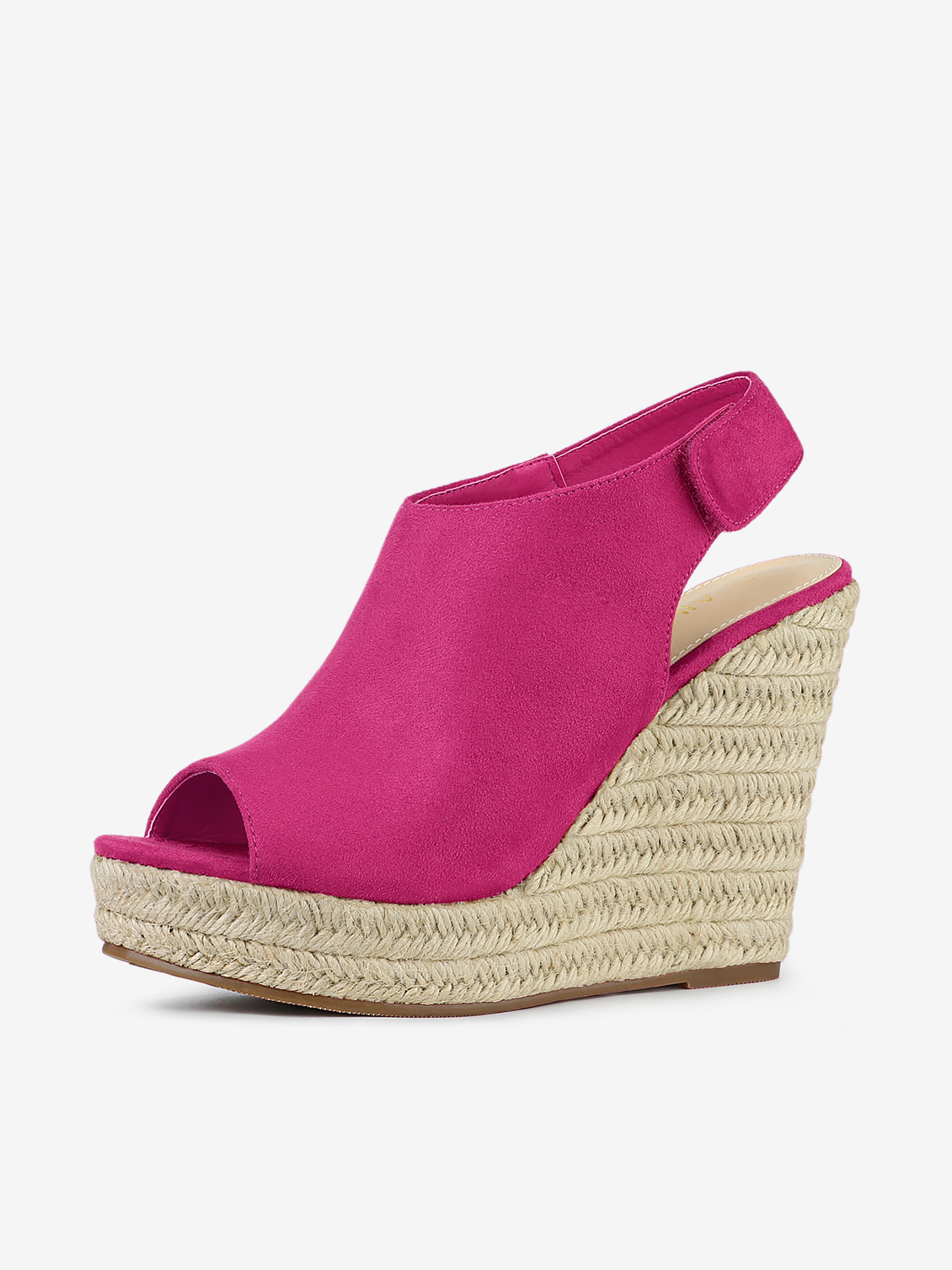 Open Toe Espadrille Platform Wedge Heel Slingback Sandals Hot Pink/7 - Allegra K catalog