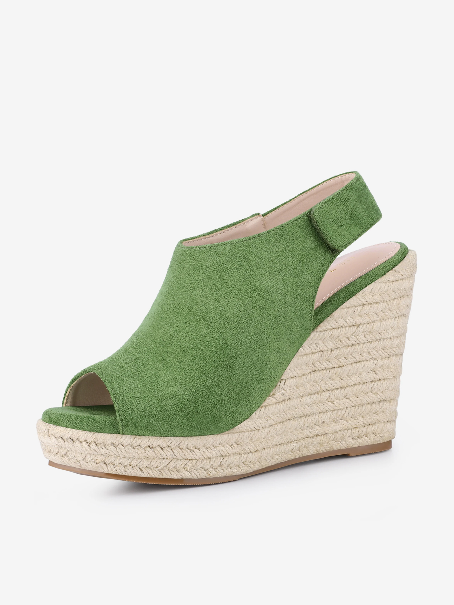 Open Toe Espadrille Platform Wedge Heel Slingback Sandals Olive Green/8 - Allegra K catalog