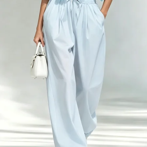 Casual Plain Fashion Pants, Pants, color:Blue|size:XXL, Stylewe