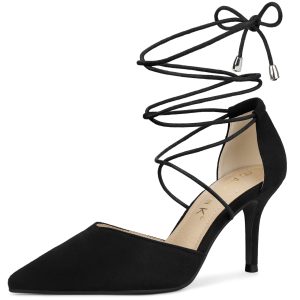 Pointed Toe Dress Pumps Lace Up Stiletto Heel Sandals Black/6 - Allegra K catalog