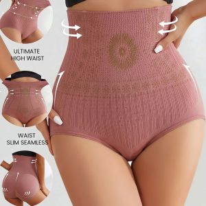 3 Pieces High-Waisted Stretchy Waist-Shaping Butt Lifting Panties Dark Pink/XS - Allegra K catalog