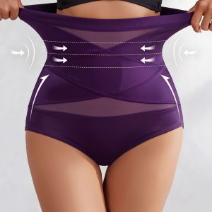 3 Pieces High-Waisted Shaping Butt-Lifting Underwear Panties Dark Purple/XS - Allegra K catalog