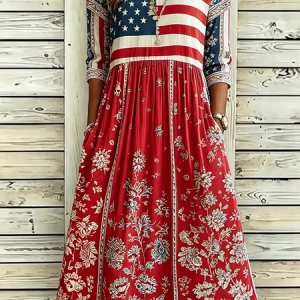 Women Floral Summer Dress Crew Neck Half Sleeve A-Line Dress, Dresses, color:Color4|size:4XL, catalog Noracora shop
