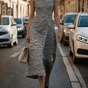 Women Floral Summer Dress Crew Neck Sleeveless A-Line Dress, Dresses, color:Gray|size:3XL, catalog Noracora shop