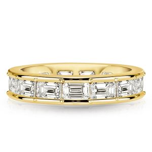 eternity band - Italo Golden Channel Set Baguette Cut Eternity Wedding Band For Women, Italo jewelry - Online Catalog