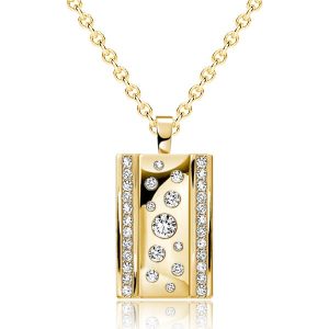necklaces - Italo Rectangle Waterfall White Sapphire Pendant Necklace For Women, Italo jewelry - Online Catalog