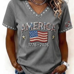 Casual 3D Printing V Neck Short Sleeve T-shirt, T-shirts, color:Gray|size:4XL, catalog Noracora shop