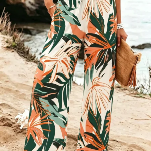 Women Tropical Long Pants Vintage Spring/Fall Trousers, Pants, color:White|size:4XL, catalog Noracora shop