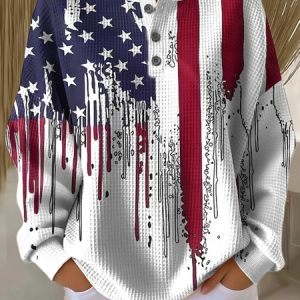 Independence Day Casual Gradient Pattern Sweatshirt, Hoodies & Sweatshirts, color:Color3|size:4XL, catalog Noracora shop