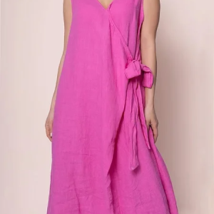Women Plain Summer Dress Cross Neck Sleeveless Tank A-Line Dress, Dresses, color:Deep Pink|size:XXL, catalog Noracora shop