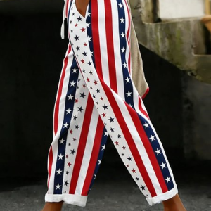 Independence Day Women America Flag Long Pants Casual Spring/Fall Trousers, Pants, color:Multicolor|size:5XL, catalog Noracora shop