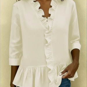 Long Sleeve Plain Regular Loose Shirt For Women, Shirts, color:Apricot|size:3XL, catalog Noracora shop