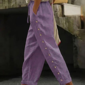 Casual Plain Long Printing Comfy Pants, Pants, color:Purple|size:5XL, catalog Noracora shop