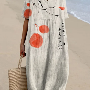 Women Floral Spring/Fall Dress V Neck Long Sleeve Shirt Dress A-Line Dress, Dresses, color:As Picture|size:4XL, catalog Noracora shop