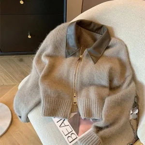 French Vintage Oversized Knitted Pullover Women's Classic Sweater Comfortable Fit Faionable Sle Autumn Seasonal Wear - AliExpress Sweaters&Jumpers