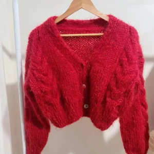Women's long sleeve V-neck Fried Dough Twists cardigan short red small fragrance loose lazy mohair hand knitting new autumn - AliExpress Sweaters&Jumpers