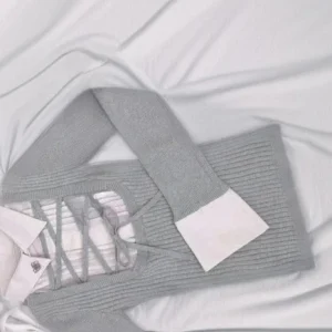 2026 New Japanese-style Knitted Top with Cross-tie Straps Elegant Long Sleeves Pullover Sweater for Women Spring and Autumn - AliExpress Sweaters&Jumpers