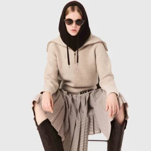Faionable Long Sve Knitted Sweater with f Zipper Ne Decorative Diamond Women's Autumn Winter French Sle Regular Fit - AliExpress Sweaters&Jumpers