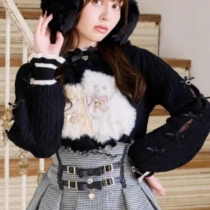 Japanese Style Liz New Cute Cat Furry Embroidery Soft Pullover Knit Sweater Mine Series Mass-Produced Sweet Girl Sweater Women - AliExpress Sweaters&Jumpers