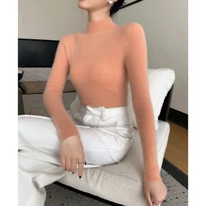 RONGYI 100% Cashmere Sweater Women Turtleneck Knitted Top 2024 Fall Winter Warm Long Sleeve Pullover Solid Fashion Clothing - AliExpress Sweaters&Jumpers